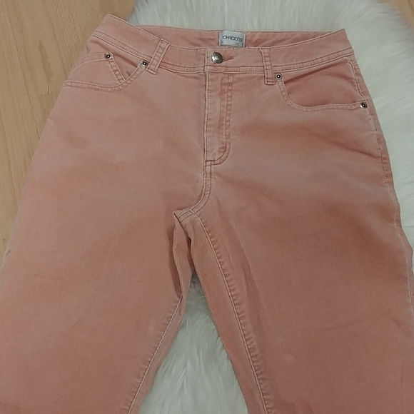 Chico's Peach Corduroy Pants - Picture 4 of 11